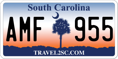 SC license plate AMF955