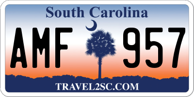 SC license plate AMF957