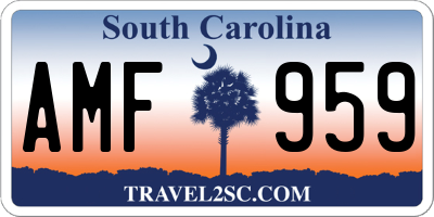SC license plate AMF959