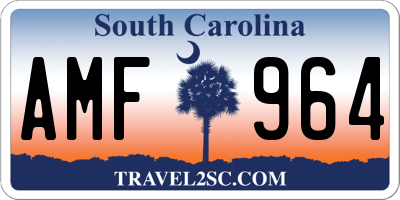 SC license plate AMF964