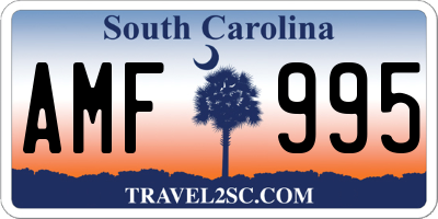 SC license plate AMF995