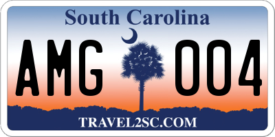SC license plate AMG004