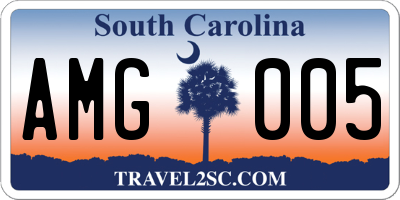 SC license plate AMG005