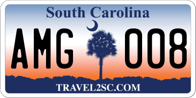 SC license plate AMG008
