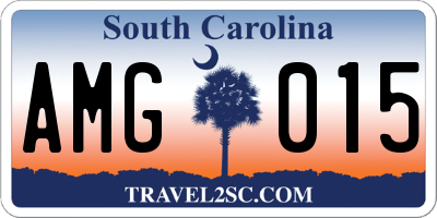 SC license plate AMG015