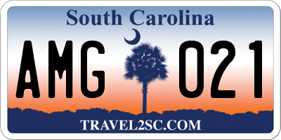 SC license plate AMG021