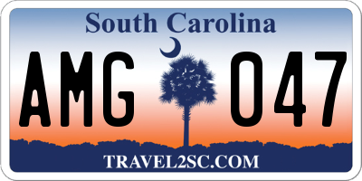 SC license plate AMG047