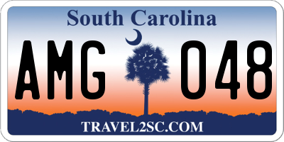 SC license plate AMG048