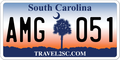 SC license plate AMG051