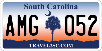 SC license plate AMG052