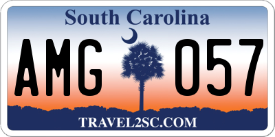 SC license plate AMG057