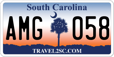 SC license plate AMG058