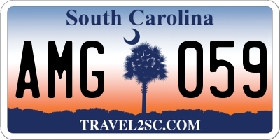 SC license plate AMG059