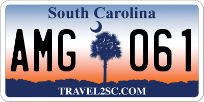 SC license plate AMG061
