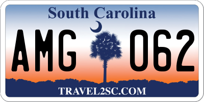 SC license plate AMG062