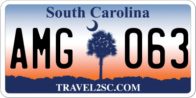 SC license plate AMG063