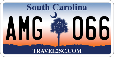 SC license plate AMG066