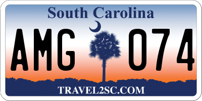 SC license plate AMG074