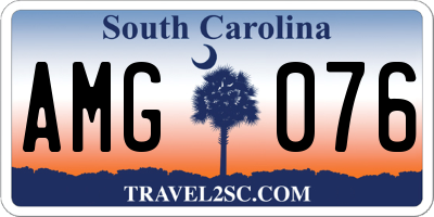 SC license plate AMG076