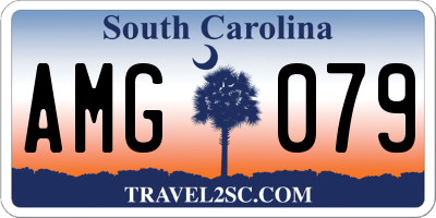 SC license plate AMG079