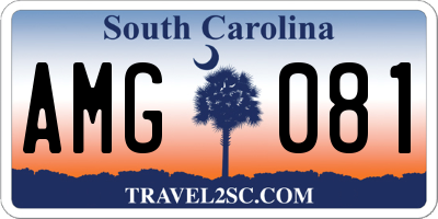SC license plate AMG081