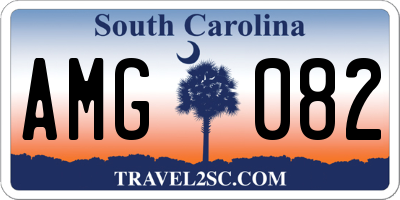 SC license plate AMG082
