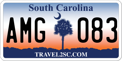 SC license plate AMG083