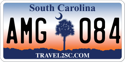 SC license plate AMG084