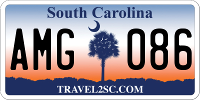 SC license plate AMG086