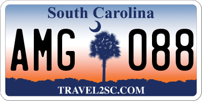 SC license plate AMG088