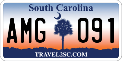 SC license plate AMG091