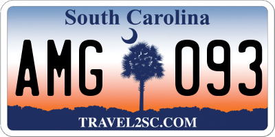 SC license plate AMG093