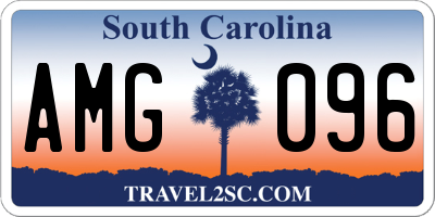 SC license plate AMG096