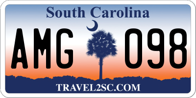 SC license plate AMG098
