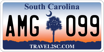 SC license plate AMG099