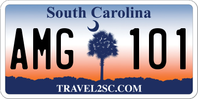 SC license plate AMG101