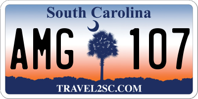 SC license plate AMG107
