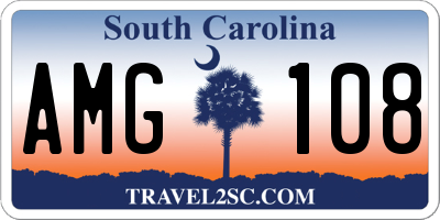 SC license plate AMG108