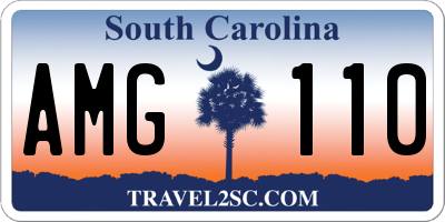 SC license plate AMG110