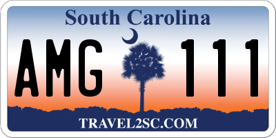SC license plate AMG111