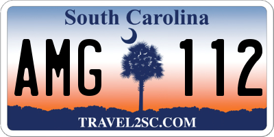 SC license plate AMG112