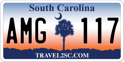 SC license plate AMG117