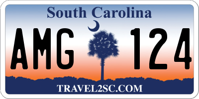 SC license plate AMG124