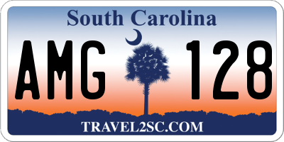 SC license plate AMG128