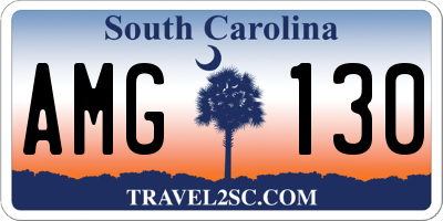 SC license plate AMG130