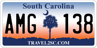 SC license plate AMG138