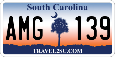SC license plate AMG139