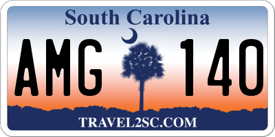 SC license plate AMG140