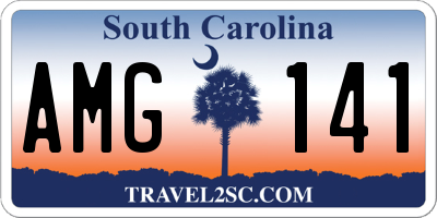 SC license plate AMG141