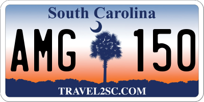 SC license plate AMG150